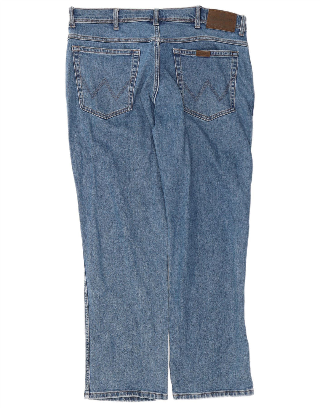 Wrangler Mens Regular Fit Straight Jeans W36 L30 Azul Algodão
