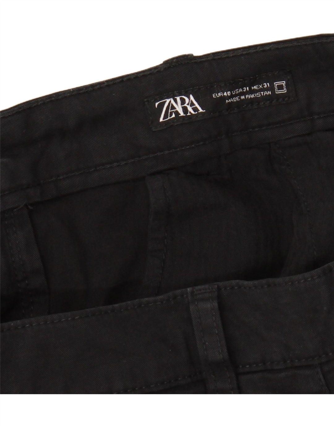 ZARA Mens Slim Chino Trousers W31 L30 Black Cotton Vintage Zara and Second-Hand Zara from Messina Hembry 