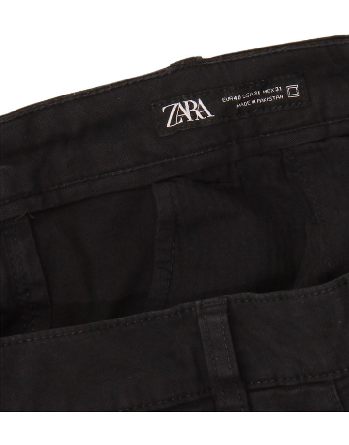ZARA Mens Slim Chino Trousers W31 L30 Black Cotton Vintage Zara and Second-Hand Zara from Messina Hembry 