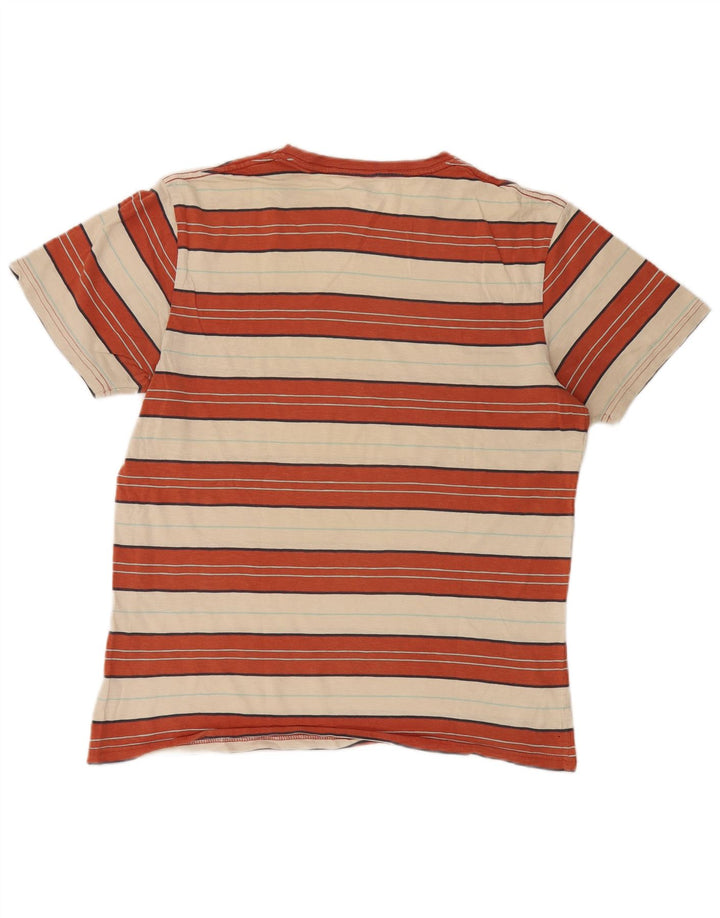 Camiseta masculina Rip Curl Standard Fit grande listrada laranja