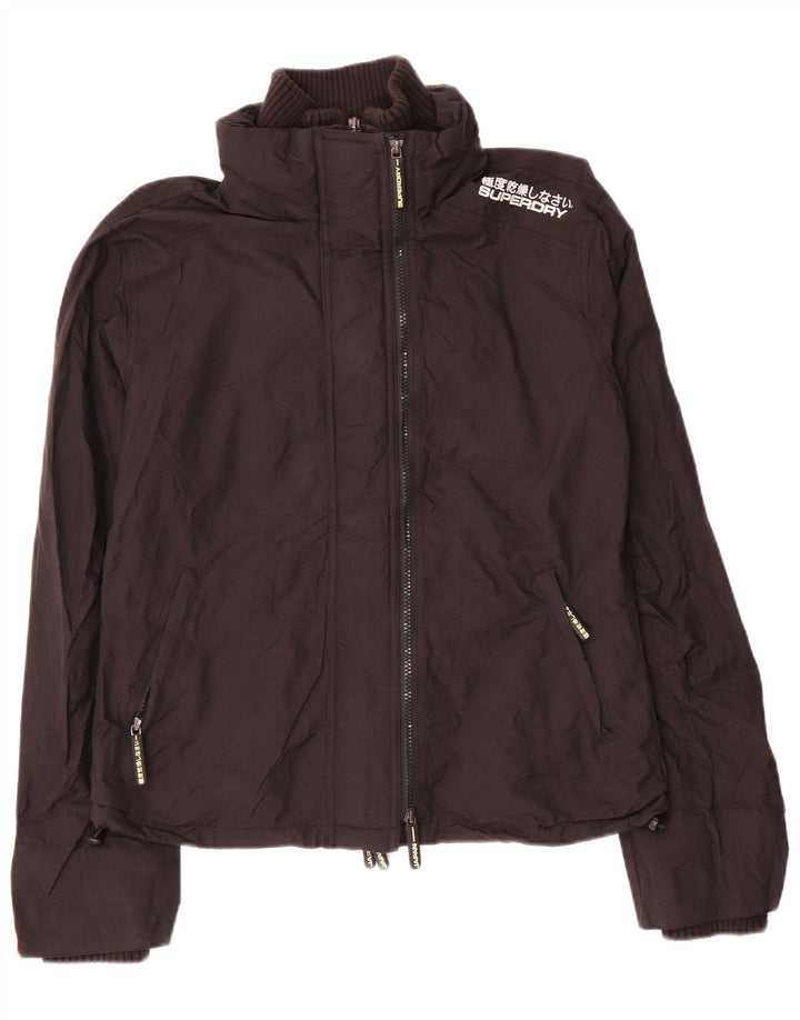 Jaqueta de chuva feminina SUPERDRY Reino Unido 16 grande nylon preto