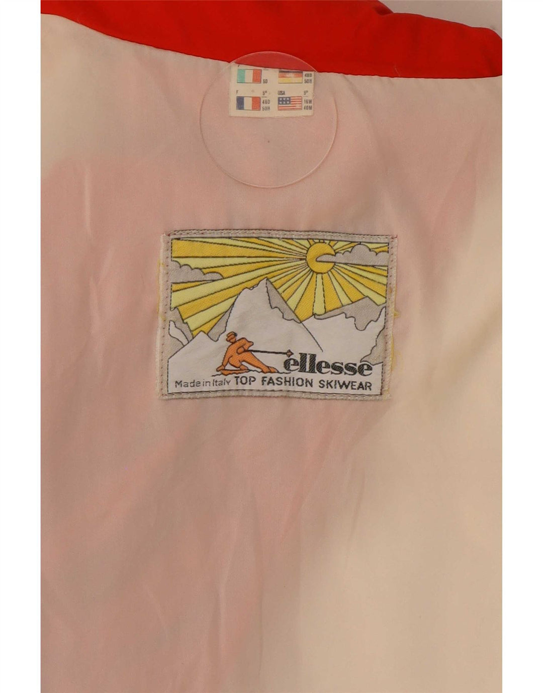 Jaqueta de esqui acolchoada masculina Ellesse IT 50 grande vermelha