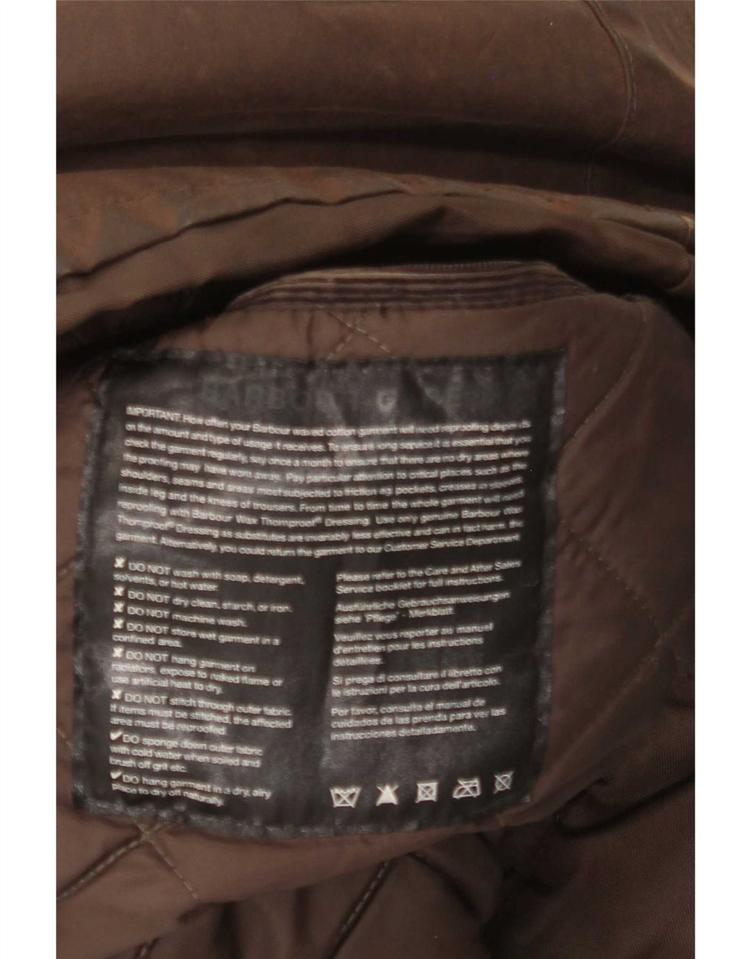 Jaqueta masculina de algodão encerado Barbour Reino Unido 40 grande marrom