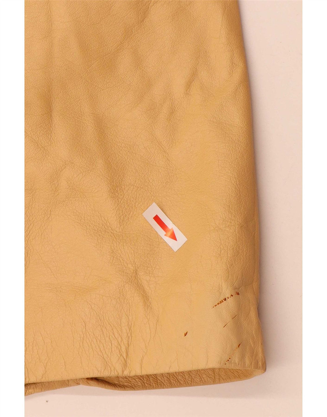 Casaco de couro feminino Carmen UK 12 couro amarelo médio