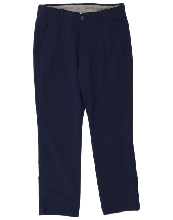 Under Armour Mens Straight Chino Calças W34 L30 Poliéster Azul Marinho