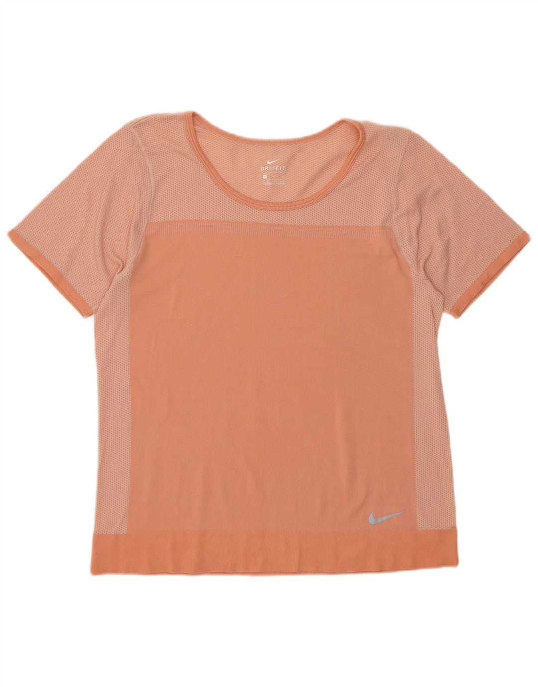 ADIDAS Womens Dri Fit Camiseta Top UK 18 XL Laranja Colourblock