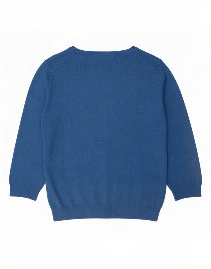 Suéter feminino Marks & Spencer com gola canoa Reino Unido 12 azul médio