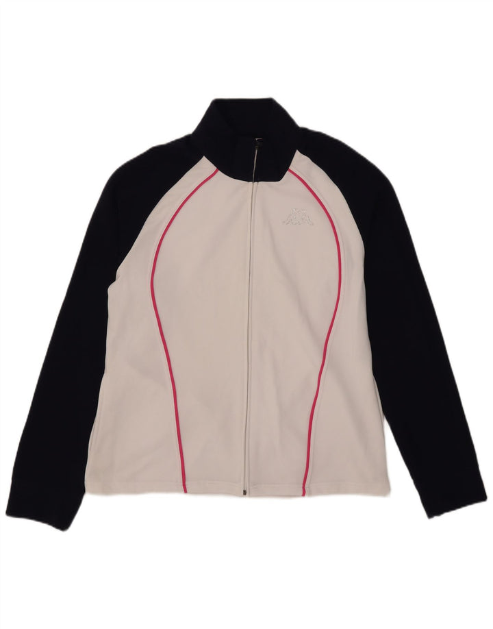 Jaqueta feminina Kappa UK 20 2XL poliéster colorblock branco