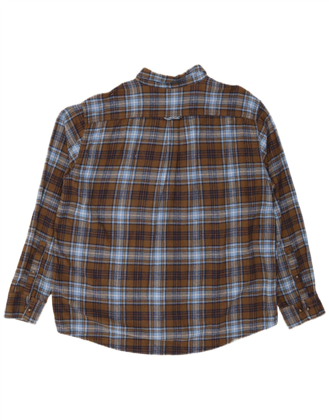 Camisa masculina de flanela EDDIE BAUER 2XL algodão xadrez cáqui