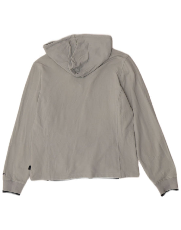 Asics Womens Hoodie Jumper UK 10 Pequeno Cinza Algodão Esportes