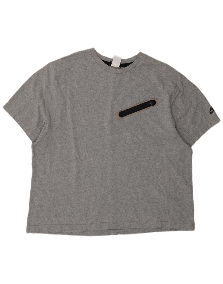 Camiseta masculina Nike Dri Fit Top 2XL algodão cinza