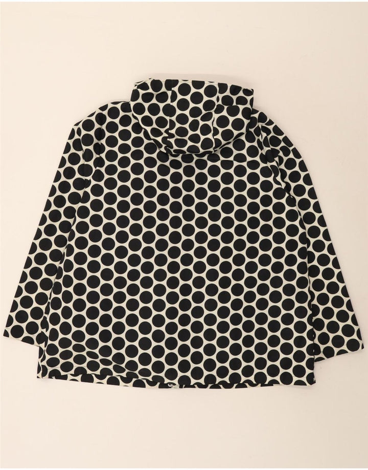 Jaqueta de chuva feminina com capuz MARKS & SPENCER UK 20 2XL bolinhas pretas