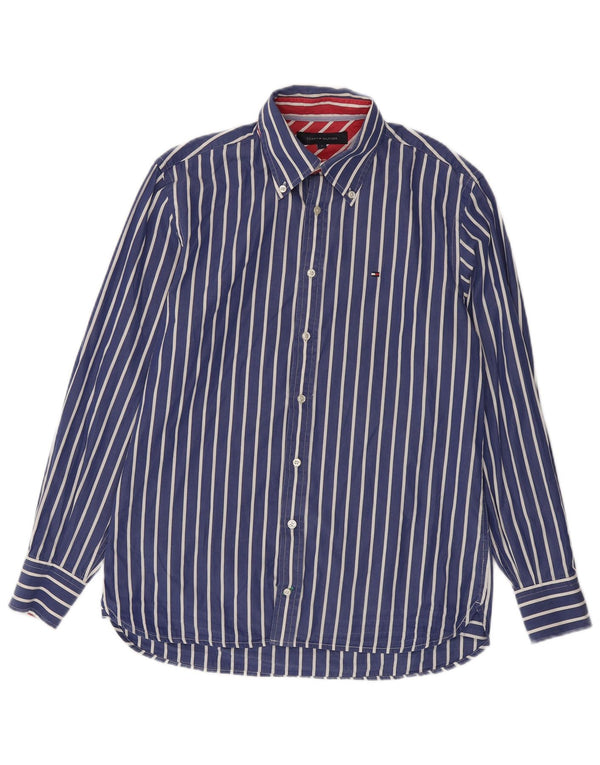 Camisa masculina Tommy Hilfiger pequena listrada azul
