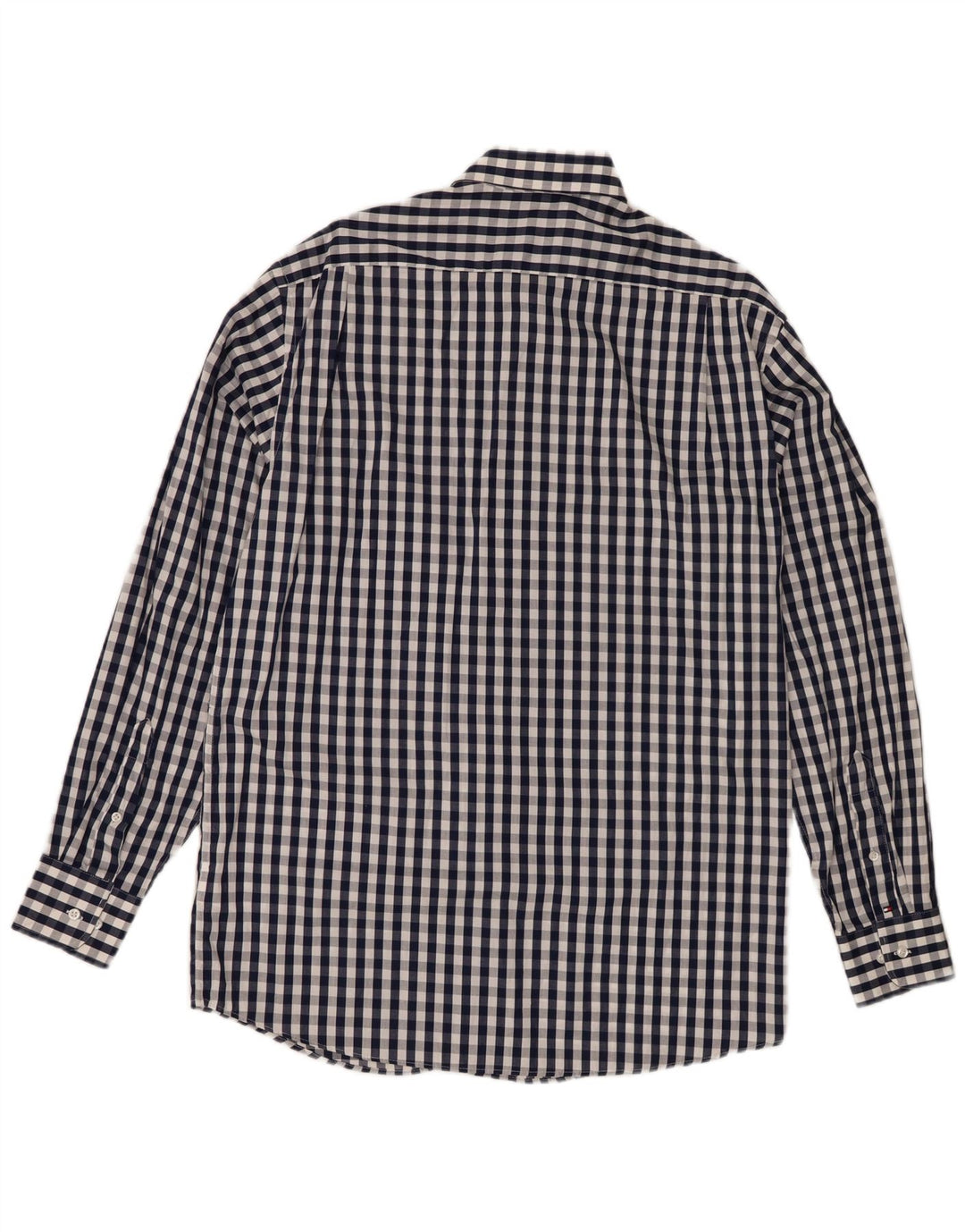 Camisa masculina Tommy Hilfiger Regular Fit tamanho 15 1/2 médio azul marinho guingão