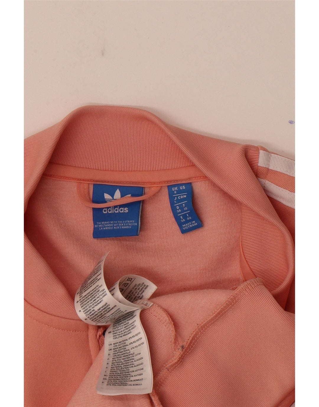 Jaqueta Adidas Feminina Graphic Tracksuit UK 8 Pequena Rosa Poliéster