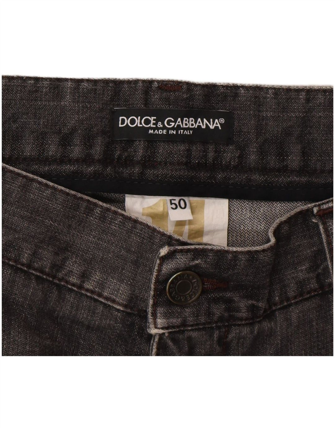 Dolce & Gabbana Jeans retos femininos desgastados IT 50 XL W36 L32 cinza