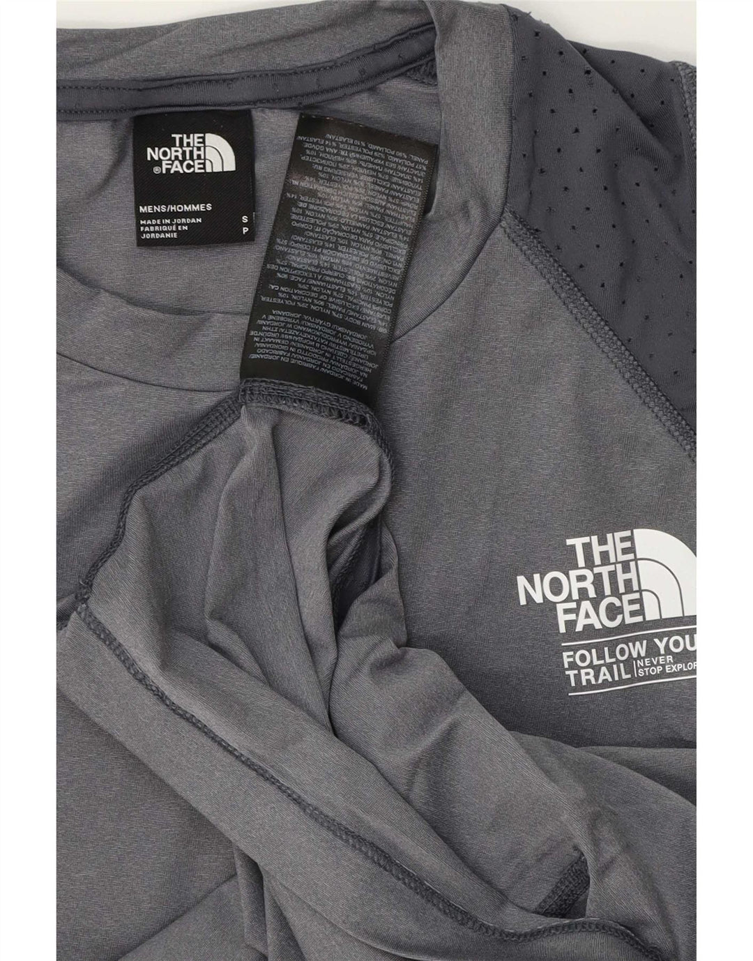 Colete gráfico masculino The North Face Top pequeno cinza poliéster esportivo