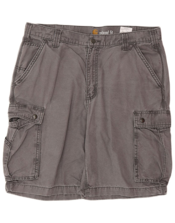 Carhartt Mens Relaxed Fit Cargo Shorts W36 Grande Algodão Cinza