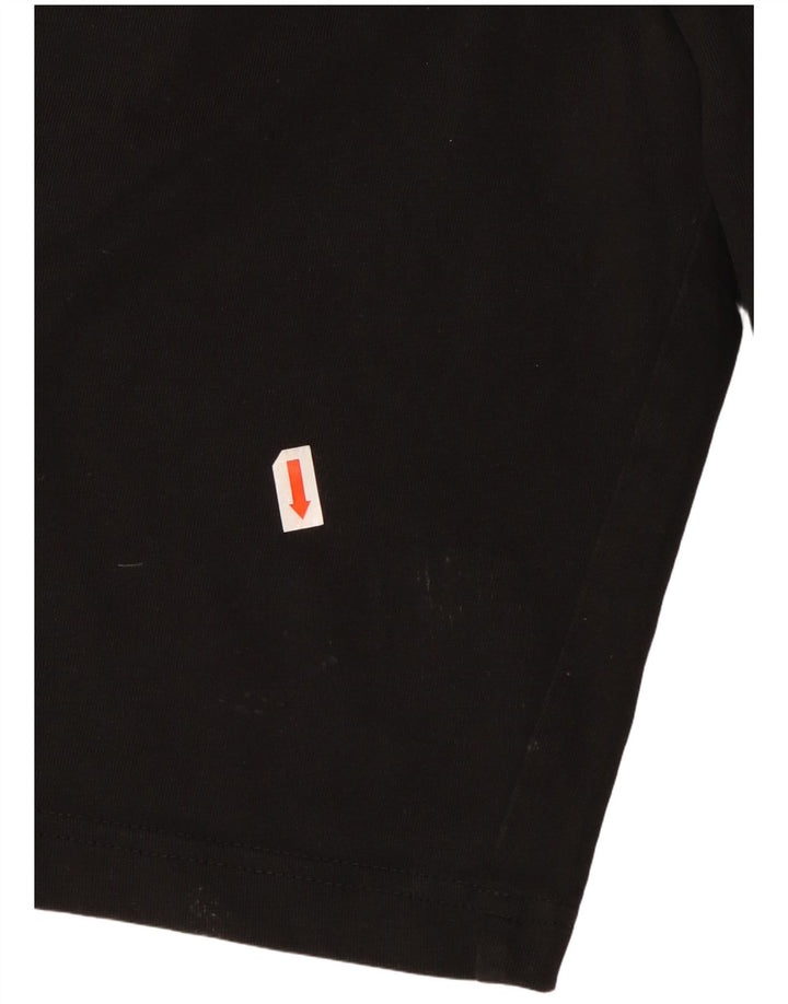 Shorts esportivos masculinos Puma pequeno algodão preto