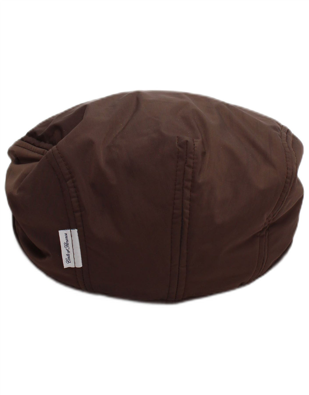 CONTE OF FLORENCE Mens Padded Flat Cap Medium Brown Nylon Classic