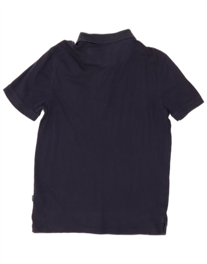 Camisa polo masculina Calvin Klein pequena algodão azul marinho