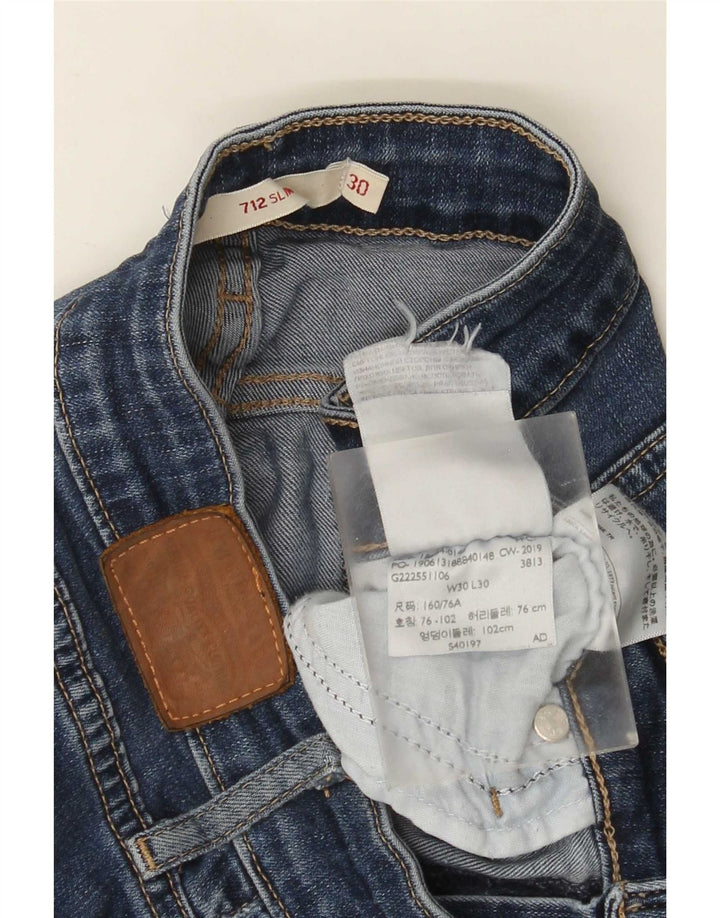 Calça jeans feminina Levi's 712 Slim W30 L30 azul algodão