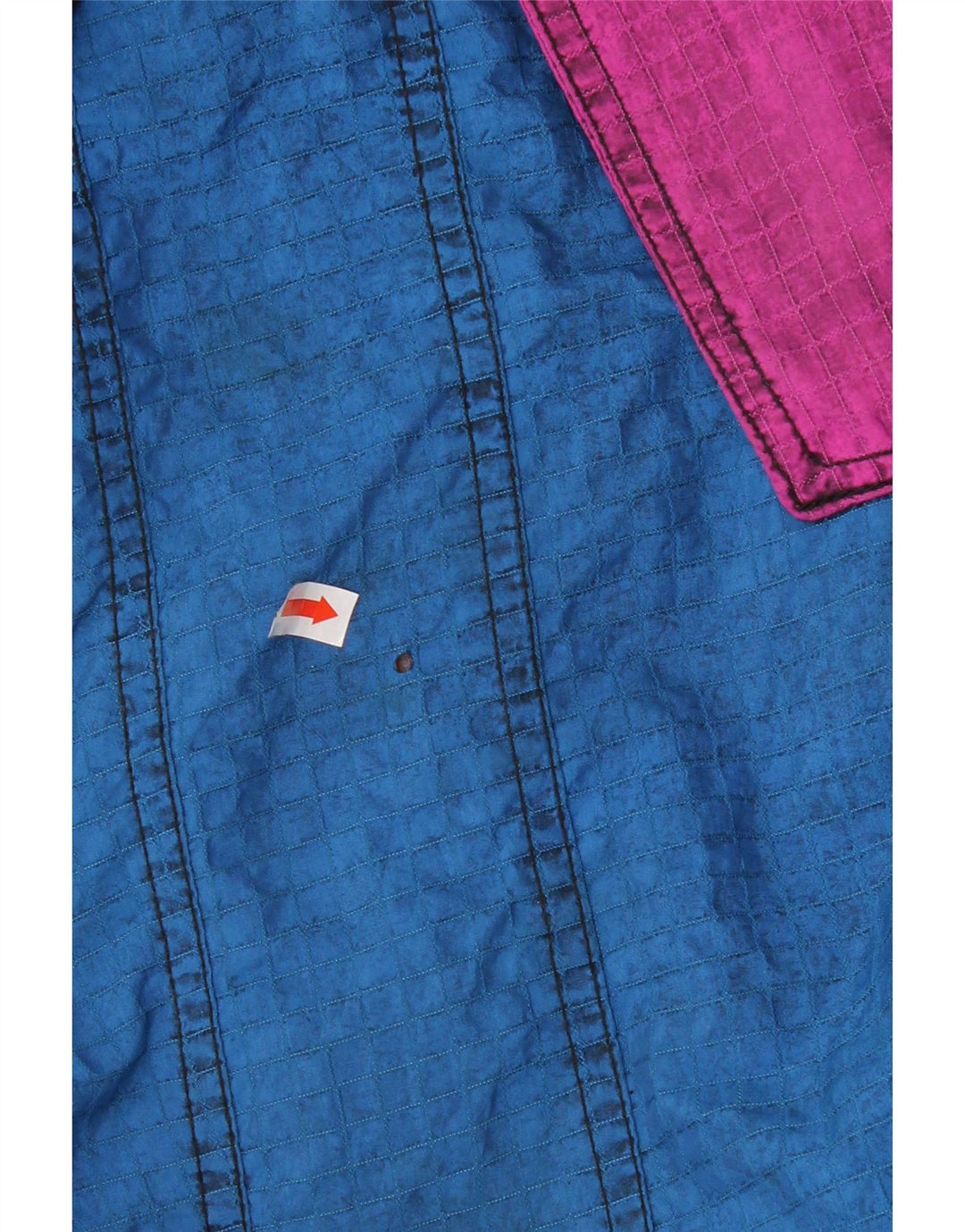 Macacão de esqui masculino vintage com capuz IT 52 grande azul colorblock poliamida