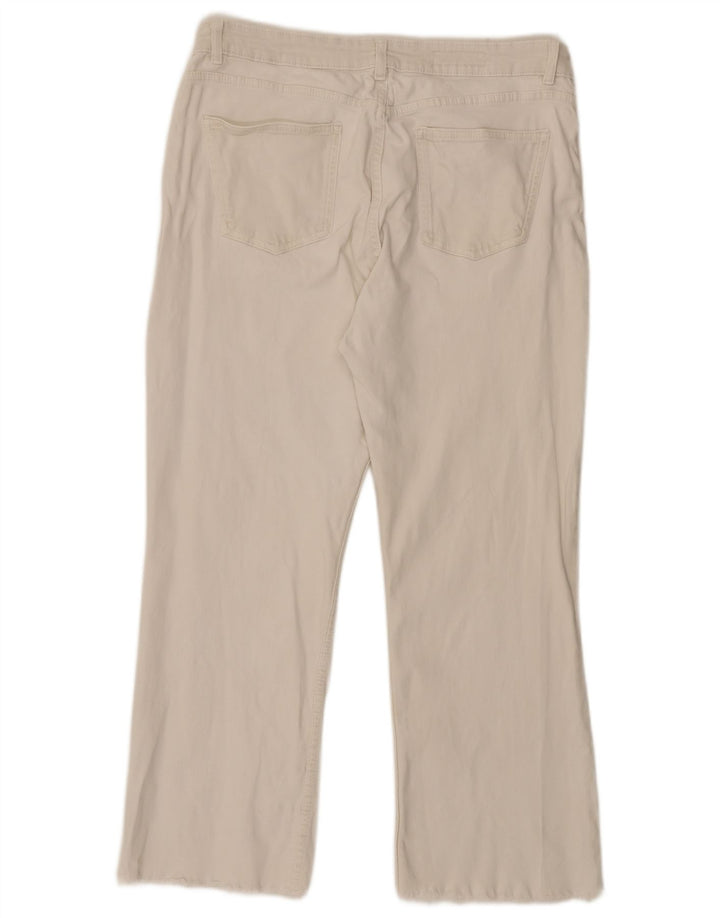 Calça jeans reta feminina Zara EU 46 2XL W36 L26 branco