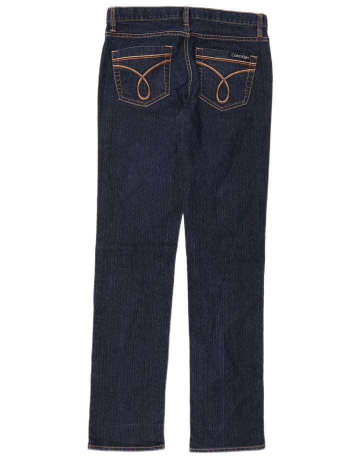 Calça jeans skinny feminina CALVIN KLEIN EUA 2 XS W26 L31 algodão azul marinho