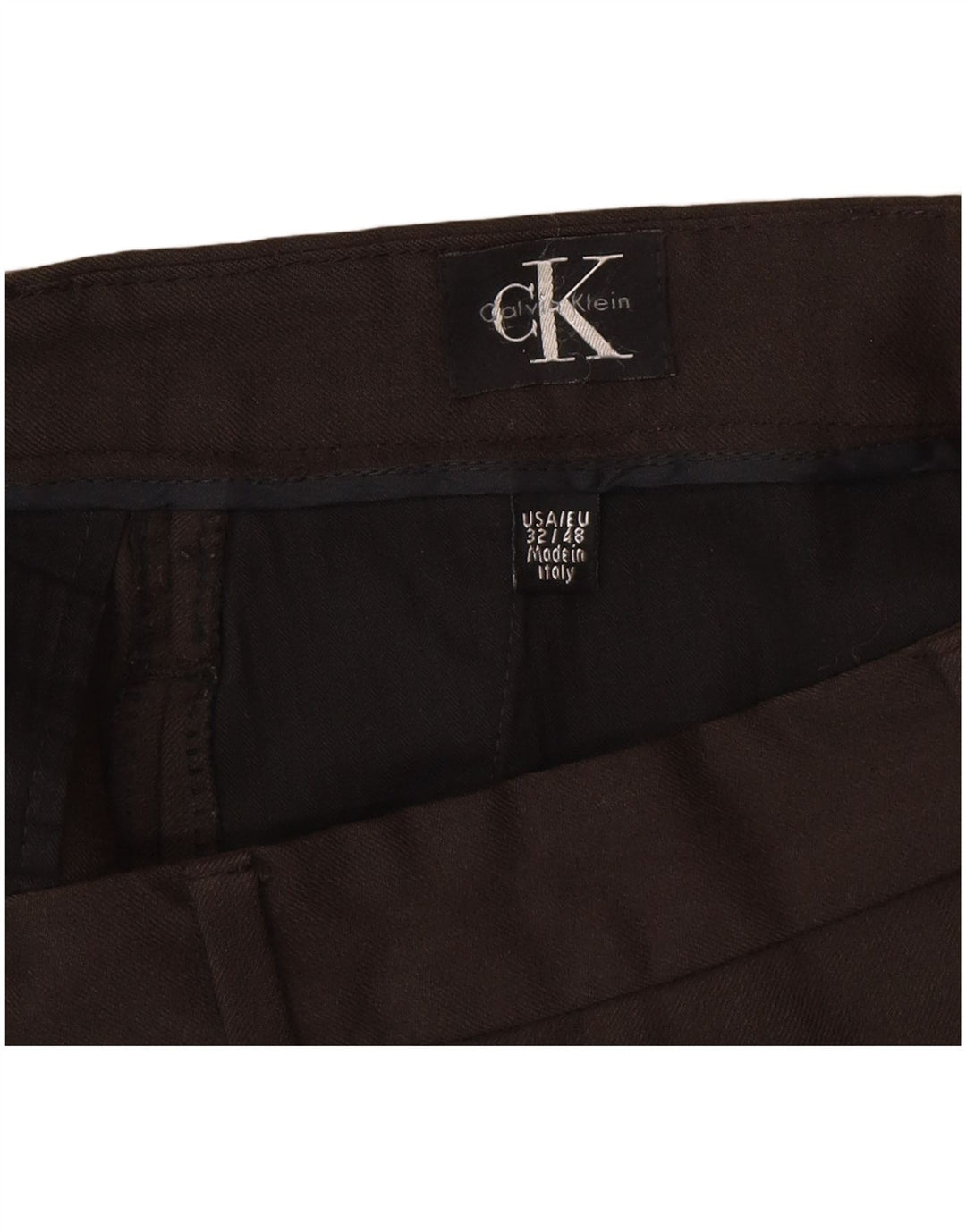 Calvin Klein Calça feminina reta W32 L30 marrom