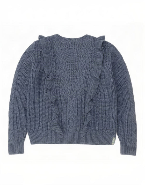 Polo Ralph Lauren Suéter feminino com gola canoa 15-16 anos XL Azul
