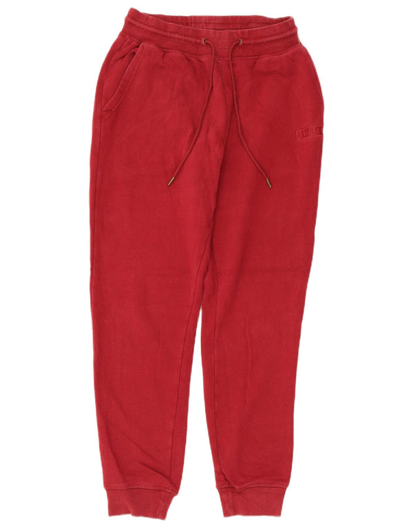 Calça de treino feminina Hurley Joggers UK 10 pequeno algodão vermelho