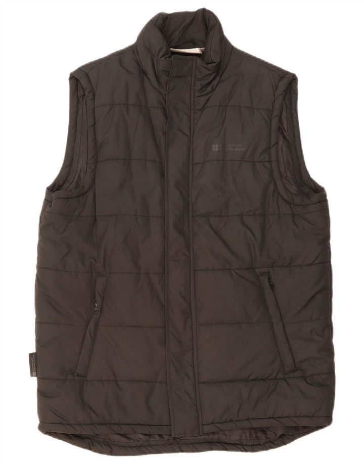 MOUNTAIN WAREHOUSE Colete masculino acolchoado UK 38 poliéster preto médio