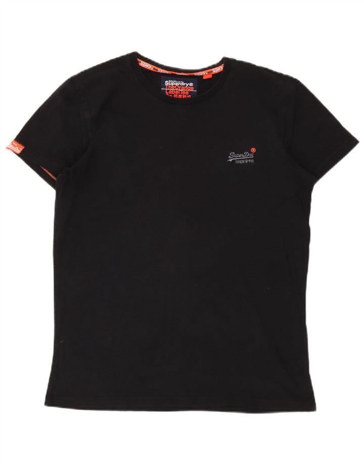 Camiseta masculina SUPERDRY Top médio algodão preto