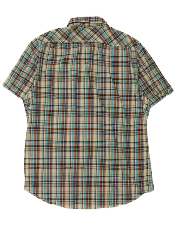 Camisa masculina Marlboro Classics Slim Fit de manga curta XL xadrez multicolorida