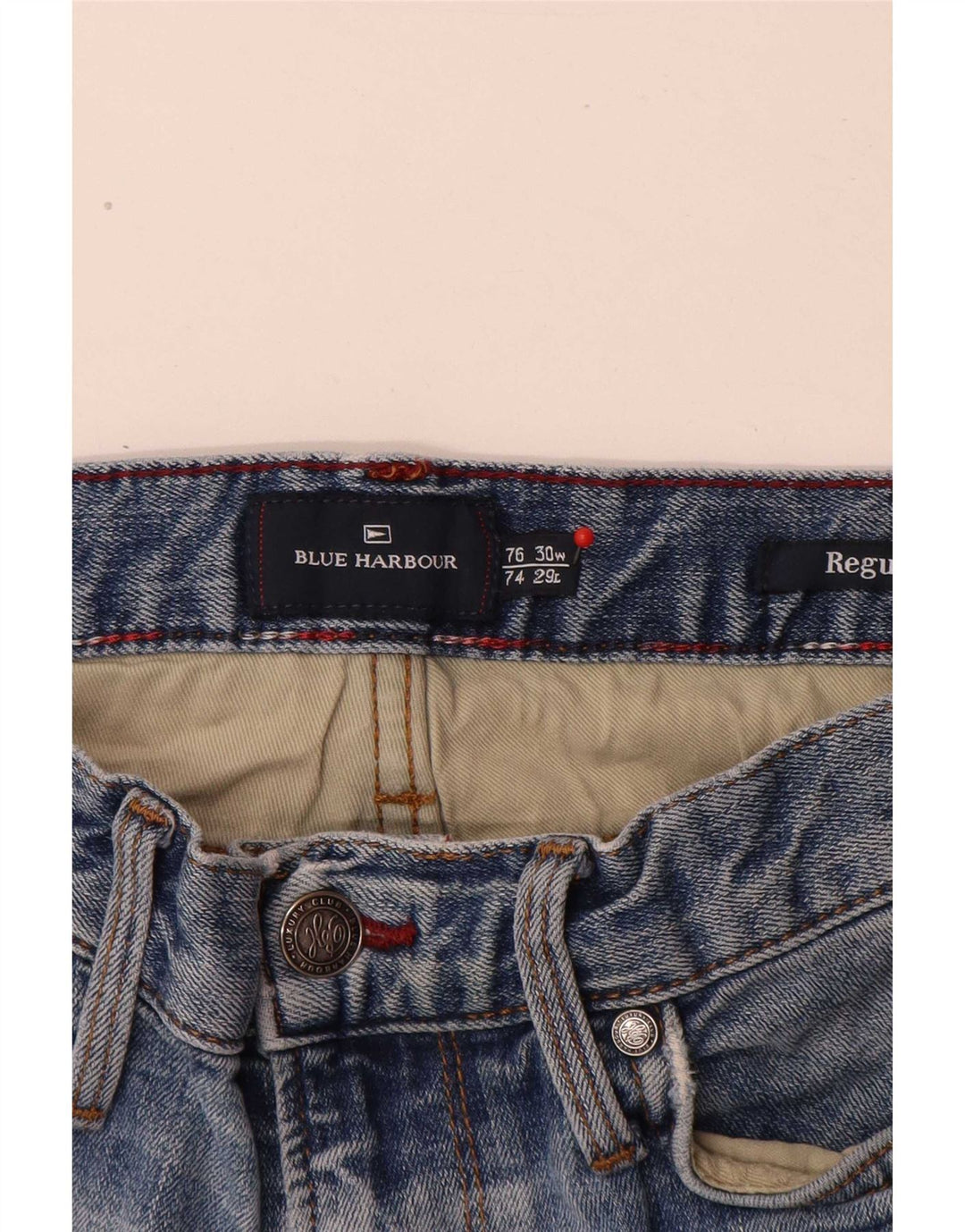 Jeans Marks & Spencer Masculino Blue Harbor Regular Straight W30 L29 Algodão