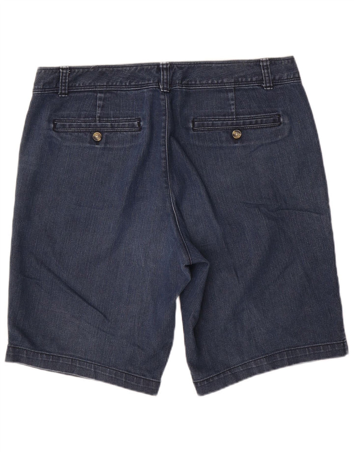 Shorts jeans feminino Dockers EUA 12 grande W34 algodão azul marinho