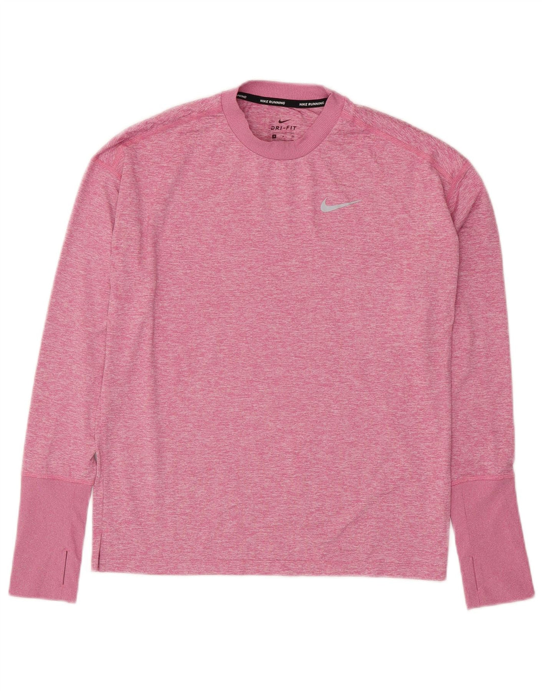 NIKE Masculino Dri Fit Top Manga Longa Pequeno Rosa Flecked