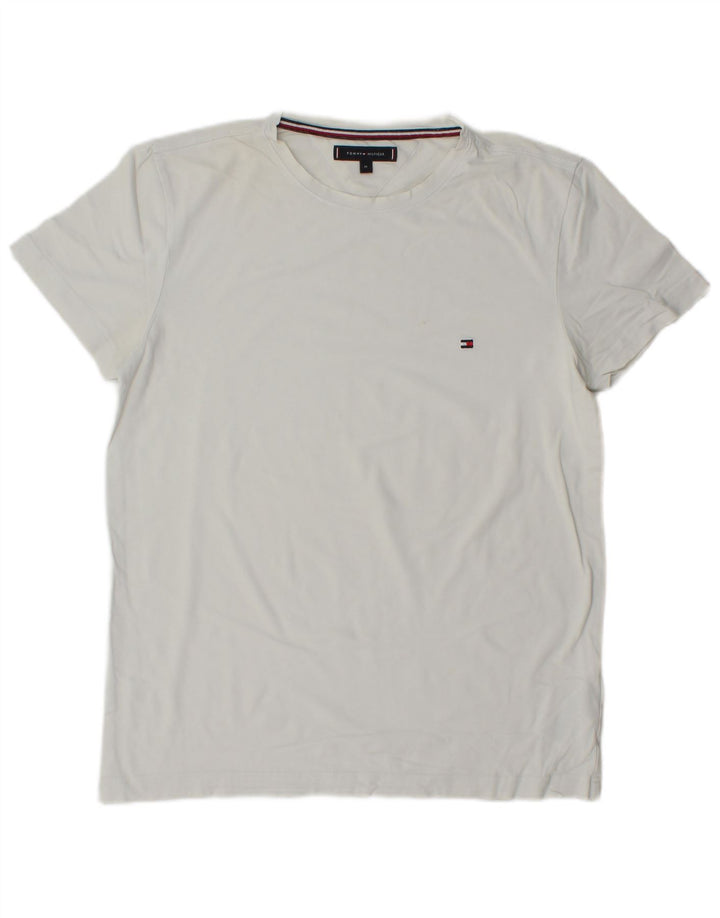 Camiseta masculina Tommy Hilfiger Top médio algodão branco