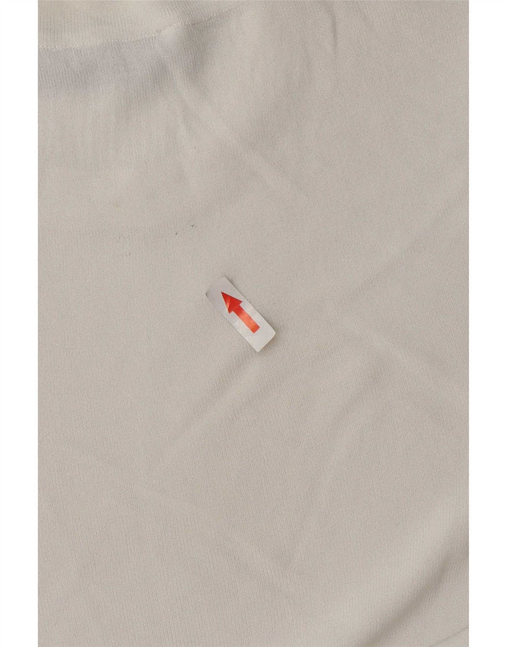 Camiseta feminina Zara UK 12 viscose branca média