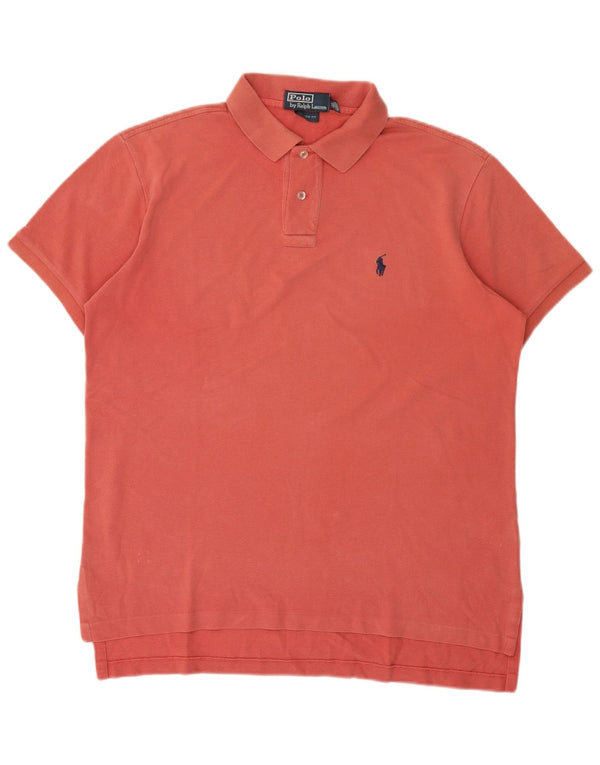 Polo Ralph Lauren Mens Custom Fit Camisa Polo Grande Algodão Rosa