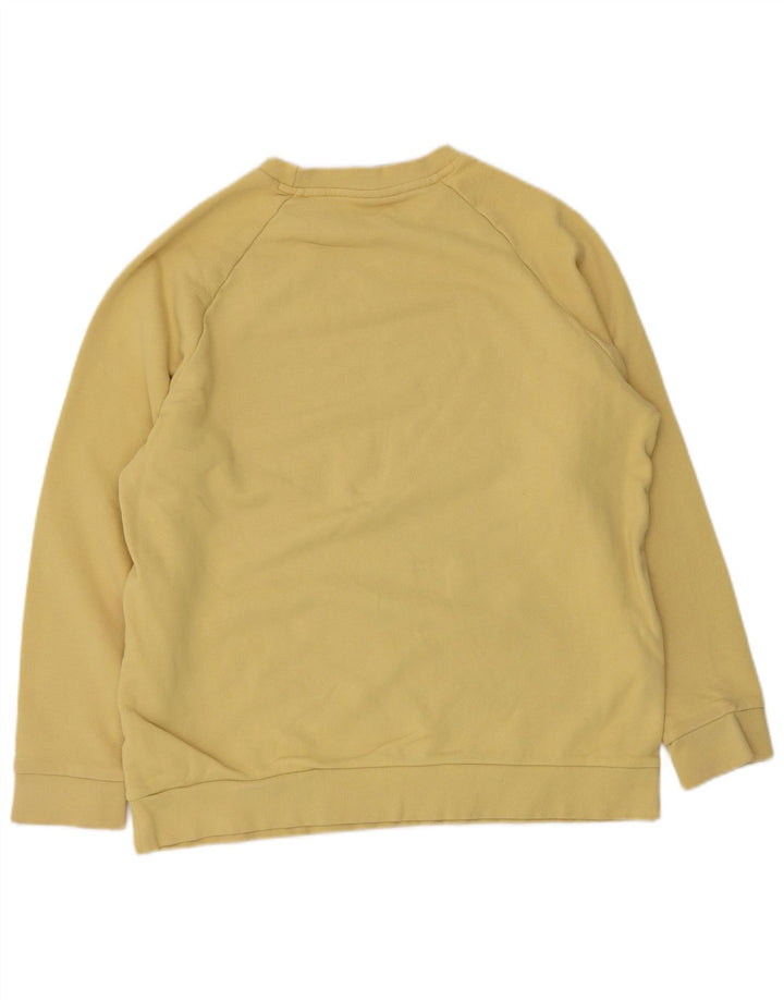 Adidas Mens Graphic Oversized Moletom Jumper UK 12 Médio Algodão Amarelo