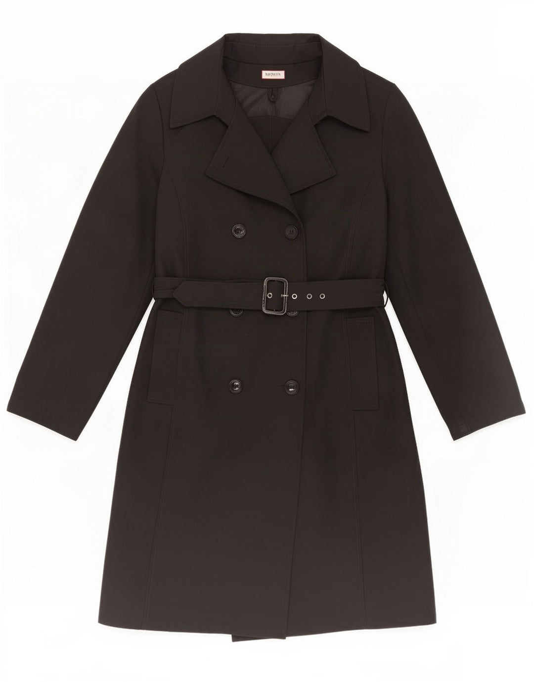Trench Coat feminino UK 10 pequeno preto poliamida