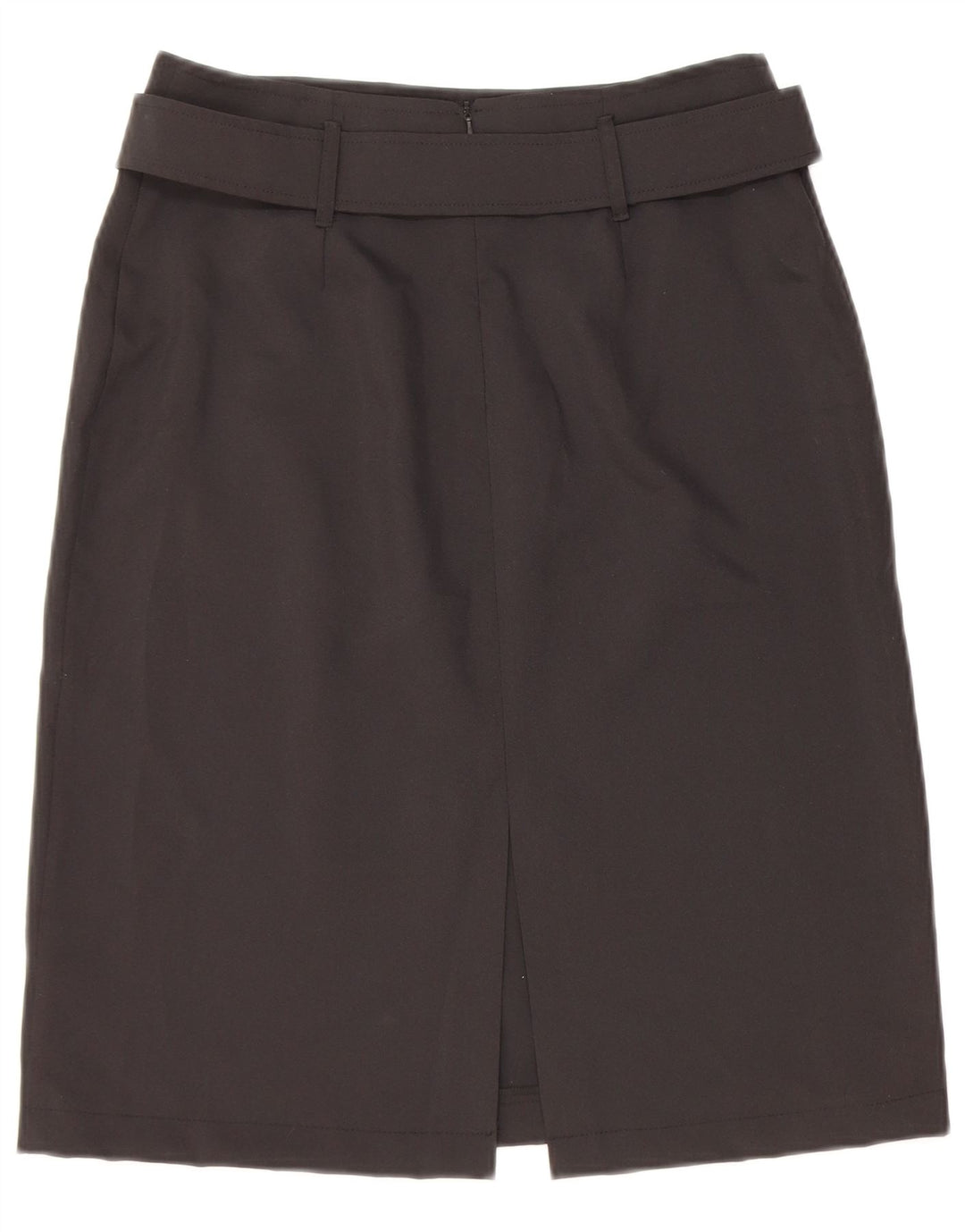 Saia lápis de cintura alta feminina vintage IT 42 poliéster preto W26 médio