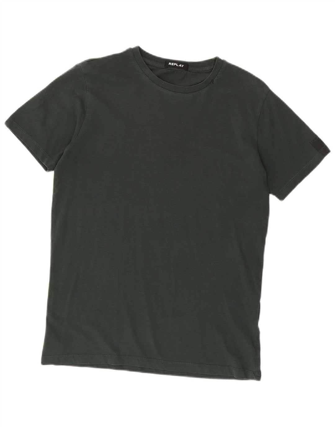 Camiseta masculina Replay Top médio algodão verde