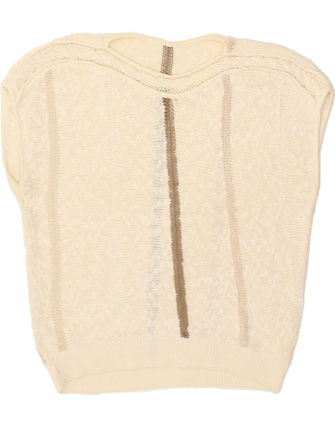 VINTAGE Womens Vest Tank Top UK 18 XL Off White Vintage Vintage and Second-Hand Vintage from Messina Hembry 