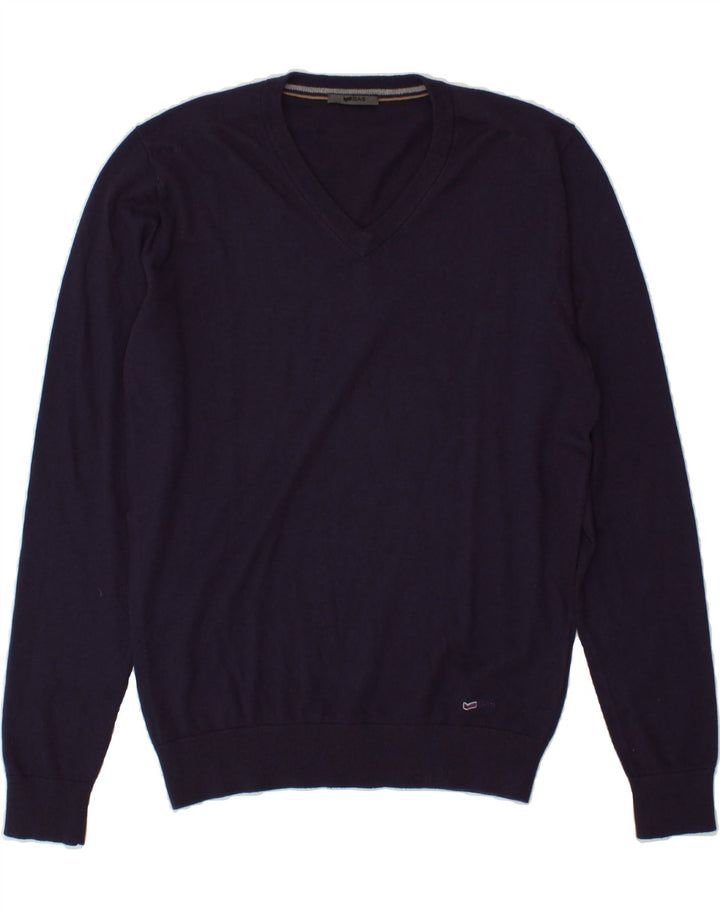 GAS Mens V-Neck Jumper Sweater Large Purple Vintage Gas and Second-Hand Gas from Messina Hembry 