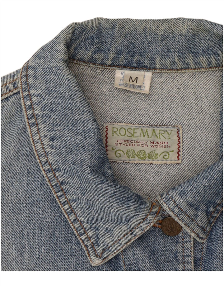 Jaqueta jeans feminina ROSEMARY UK 14 algodão azul médio