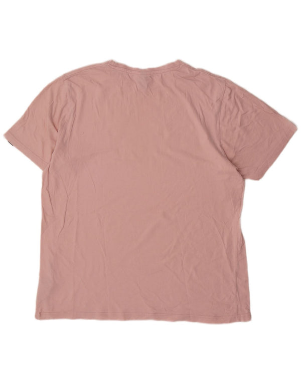 Camiseta feminina gráfica ELLESSE UK 14 grande algodão rosa