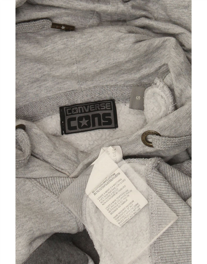 Converse masculino gráfico moletom com capuz pequeno algodão manchado cinza